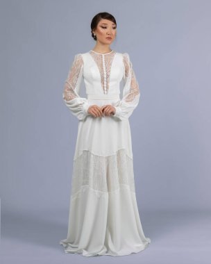 Elegant bride in a wedding dress