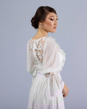 Elegant bride in a wedding dress