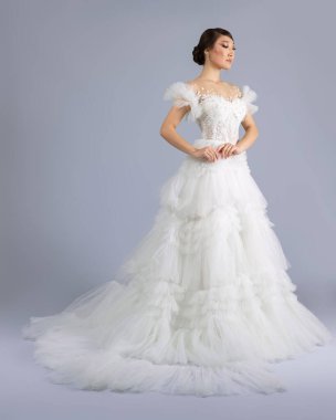 Elegant bride in a wedding dress