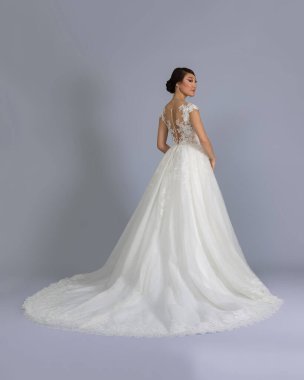 Elegant bride in a wedding dress