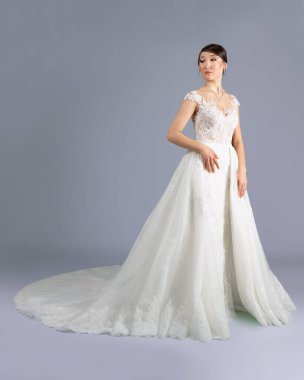 Elegant bride in a wedding dress