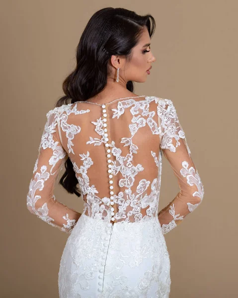 Elegant bride in a wedding dress