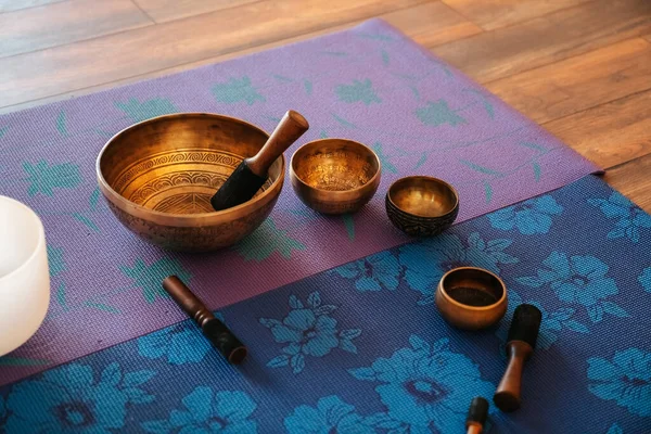 stock image Tibetan singing bowl in sound therapy