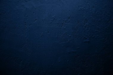 Eski grunge mavi beton desen duvar arkaplanı vignette ile