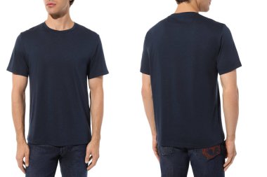 Modelde erkek tişörtü modeli.