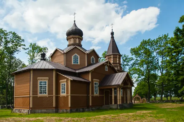 Old Wooden Orthodox Church Religious Monument Eastern Europe Poland Podlasie Stock Photo