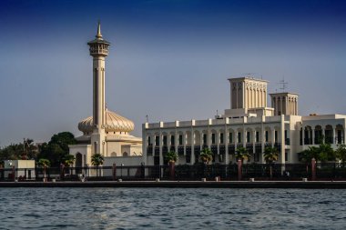 Doğu mimarisi, binaların manzarası, Dubai, Birleşik Arap Emirlikleri