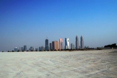 Doğu mimarisi, binaların manzarası, Dubai, Birleşik Arap Emirlikleri