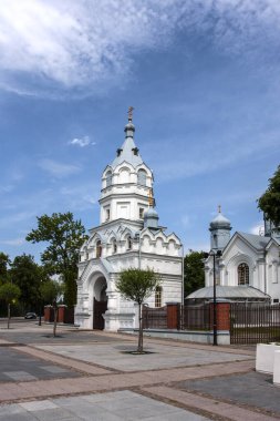 St. Kilisesi Piotr ve Pawel 'in havarileri Wasilkow' da, 19. yüzyıldan bir anıt, Polonya, Podlasie