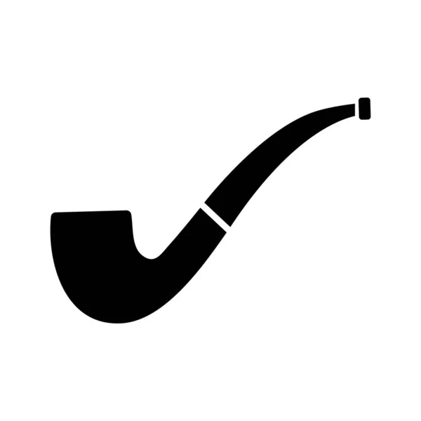Icona Della Pipa Fumante Isolata Sfondo Bianco Illustrazione Vettoriale — Vettoriale Stock