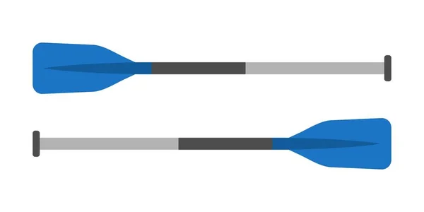 Deux Rames Isolées Sur Fond Blanc Des Avirons Sport Nautique — Image vectorielle