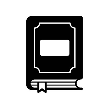 Black book icon. Reading and Education vector illustration.