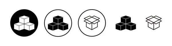 Άνοιγμα Εικονιδίων Πλαισίου Χάρτινο Κουτί Συσκευασία Ανοιχτή Θέση Διανύσματος Εικονιδίου — Διανυσματικό Αρχείο