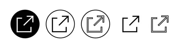 Icônes Symbole Lien Externe Ensemble Icône Lien Lien Icône Vectorielle — Image vectorielle