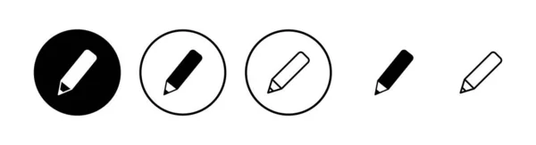 Ikony Tužky Nastaveny Ikona Vektoru Tužky — Stockový vektor