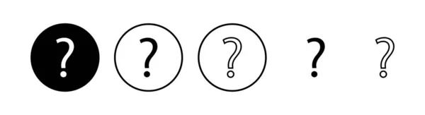 Iconos Preguntas Listos Signo Interrogación Icono Ayuda Faq — Vector de stock