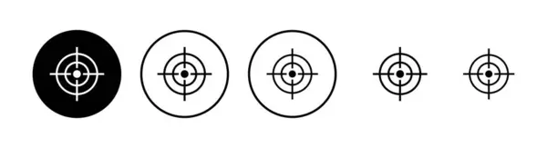 Набір Піктограм Призначення Цільовий Вектор Піктограми Значок Цілі Маркетингова Ціль — стоковий вектор