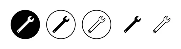 Wrench Icons Set Wrench Vector Icon Spanner Symbol — Stock Vector
