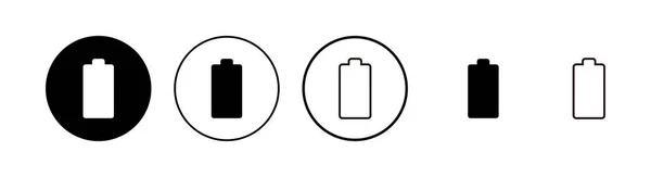 Ikony Baterie Nastaveny Ikona Vektoru Baterie — Stockový vektor