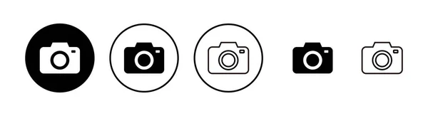 Kamera Ikonen Gesetzt Kamerasystem Kamera Vektor Symbol — Stockvektor
