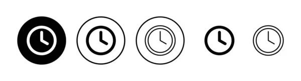 時計のアイコンセット 時間アイコンベクトル 時計ベクトルアイコン — ストックベクタ