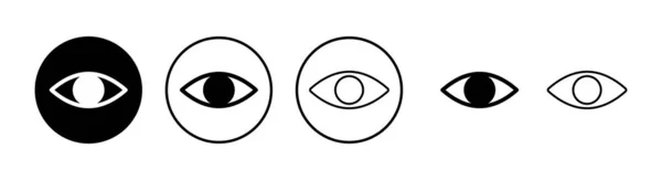 Göz Simgeleri Ayarlandı Bak Vizyon Simgesi Göz Vektörü Simgesi — Stok Vektör