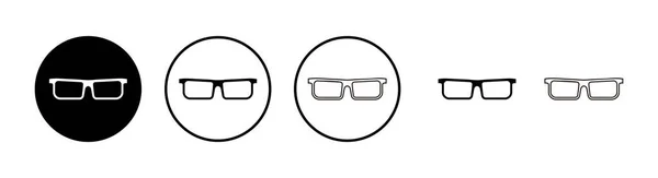 メガネのアイコンセット スタイリッシュな眼鏡 メガネのアイコン 光学的概念 — ストックベクタ
