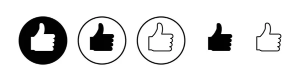 Icons Set Thumbs Icon Social Media Icon — Stock Vector