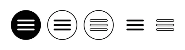 Набор Иконок Меню Иконка Веб Меню — стоковый вектор