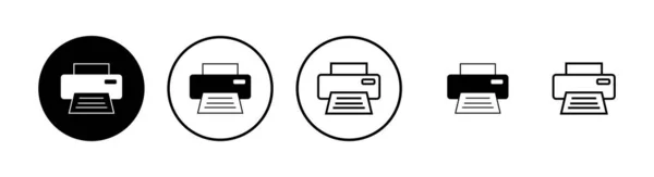 Набор Значков Принтера Иконка Печати Значок Вектора Факса — стоковый вектор