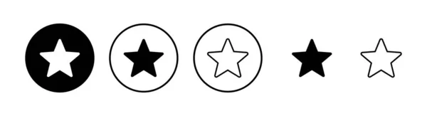 Ícones Das Estrelas Ícone Vector Estelar Símbolo Classificação — Vetor de Stock