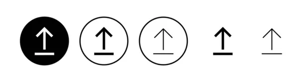 Subir Iconos Establecidos Subir Icono Signo Sube Botón Símbolo Carga — Vector de stock