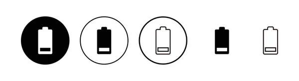 Batterie Symbole Gesetzt Akku Vektorsymbol — Stockvektor