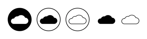 Wolkensymbole Gesetzt Cloud Computing Ikone — Stockvektor