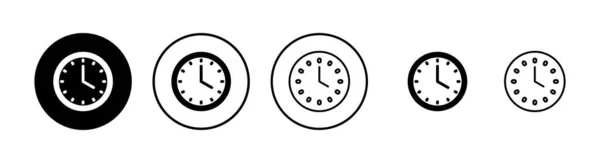 Conjunto Iconos Del Reloj Icono Tiempo Vector Reloj Icono Vector — Archivo Imágenes Vectoriales