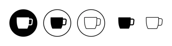 Kahve Fincanı Simgeleri Hazır Kahve Fincanı Ikonu Kahve Vektörü Ikonu — Stok Vektör