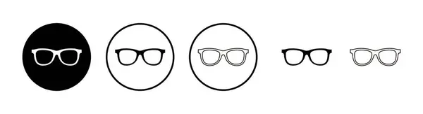 Conjunto Iconos Gafas Gafas Graduadas Con Estilo Icono Gafas Concepto — Vector de stock