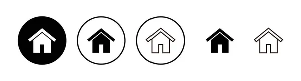 Домашние Иконки Значок Вектора Дома Адрес — стоковый вектор