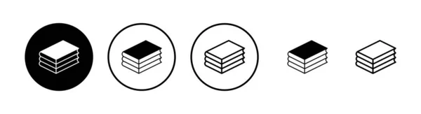 Ikony Biblioteczne Ustawione Wektor Ikony Książki — Wektor stockowy