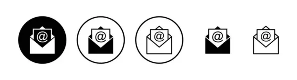 Ikony Pošty Nastaveny Ikona Mailu Obálka Ilustrace Zpráva — Stockový vektor