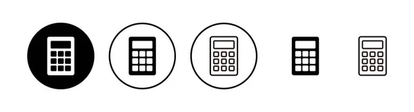 Ikony Kalkulatora Ustawione Ikona Wektora Kalkulatora — Wektor stockowy