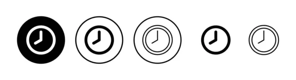 時計のアイコンセット 時間アイコンベクトル 時計ベクトルアイコン — ストックベクタ