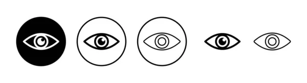 Ícones Para Olhos Olhar Ícone Visão Ícone Vetor Ocular —  Vetores de Stock