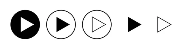 Play Icons Set Play Button Vector Icon Video Icon Vector — Stock Vector