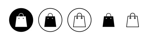 買い物袋のアイコンを設定します ショッピングバッグベクトルアイコン — ストックベクタ