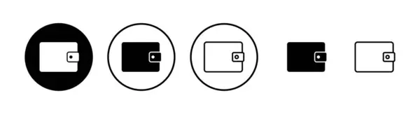 Portemonnaie Icons Eingestellt Geldbörsen Symbol — Stockvektor