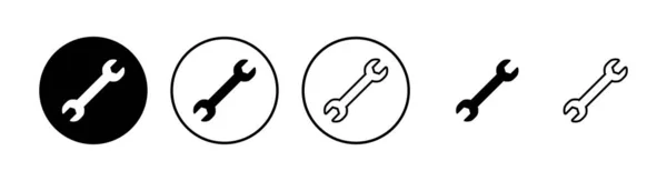 Иконки Гаечных Ключей Значок Вектора Ключа Символ Ключа — стоковый вектор