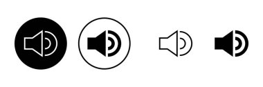 Hoparlör simgeleri hazır. Cilt simgesi. Hoparlör ikon vektörü. Ses. Ses