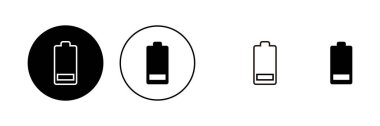 Batarya simgeleri ayarlandı. Pil vektör simgesi