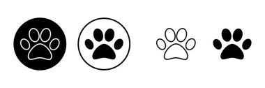 Pençe simgeleri hazır. Paw Yazdırma simgesi